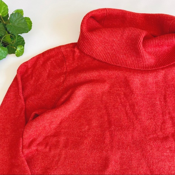 LOFT | Plus Cowl Neck Tunic Sweater Tamale Red New 16/18 20/22 24/26 Christmas - Picture 5 of 13